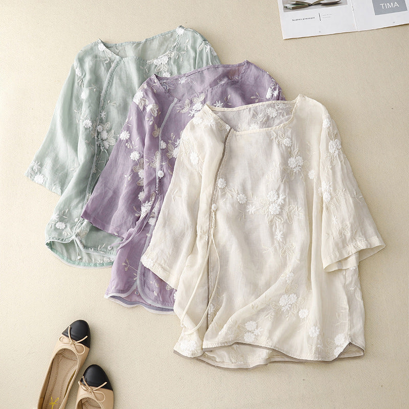 Laurienne™ | Elegant Embroidered Top