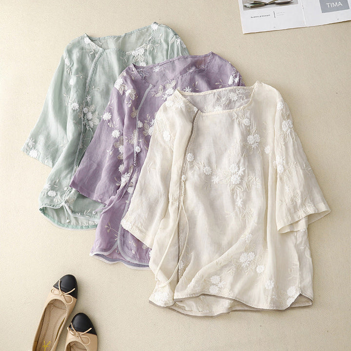 Laurienne™ | Elegant Embroidered Top