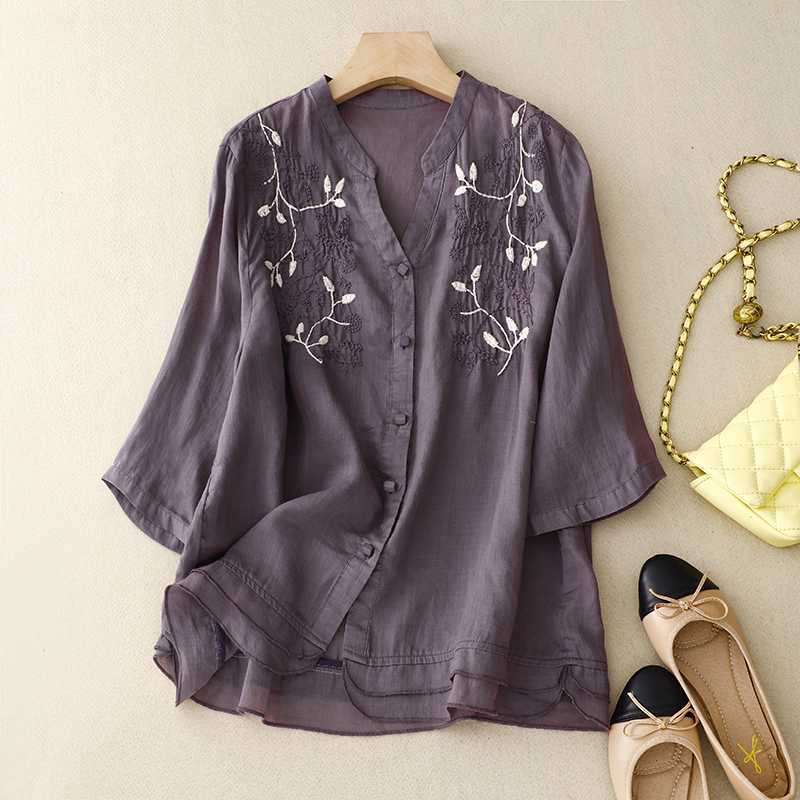Laurienne™ | Embroidered Button-Down Shirt