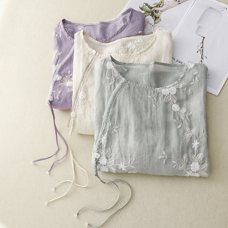 Laurienne™ | Elegant Embroidered Top