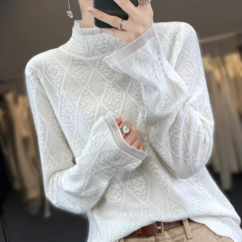 Roda | Cashmere Sweater with Check Pattern