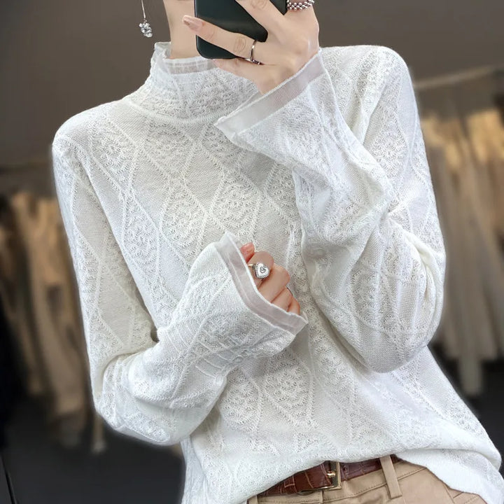Roda | Cashmere Sweater with Check Pattern