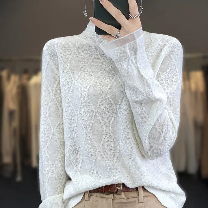 Roda | Cashmere Sweater with Check Pattern