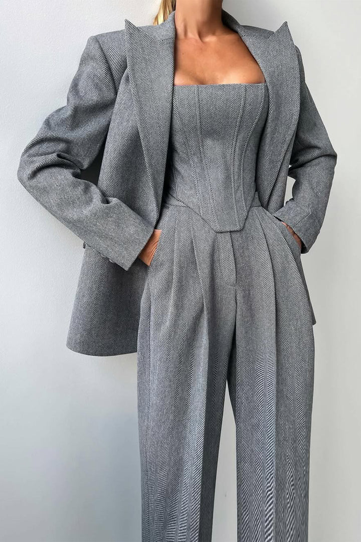 BB™ | Double Breasted Blazer Three-Piece Set