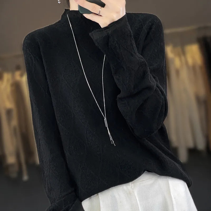 Roda | Cashmere Sweater with Check Pattern