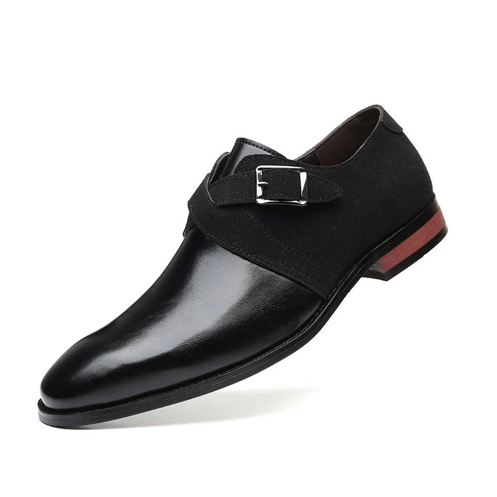 Evelyn - Suede Loafer with Buckle Detail