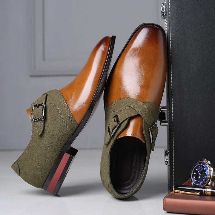 Evelyn - Suede Loafer with Buckle Detail