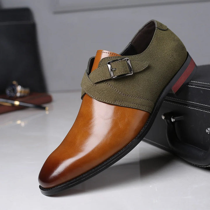Evelyn - Suede Loafer with Buckle Detail