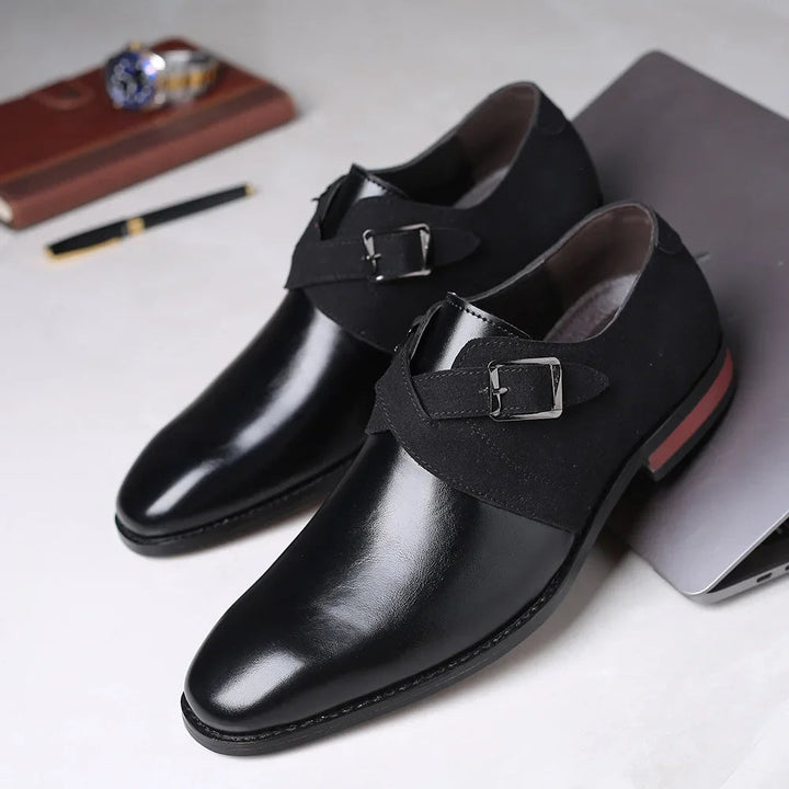 Evelyn - Suede Loafer with Buckle Detail