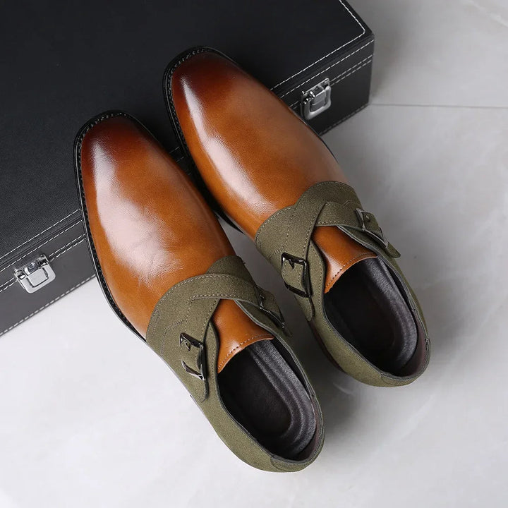 Evelyn - Suede Loafer with Buckle Detail