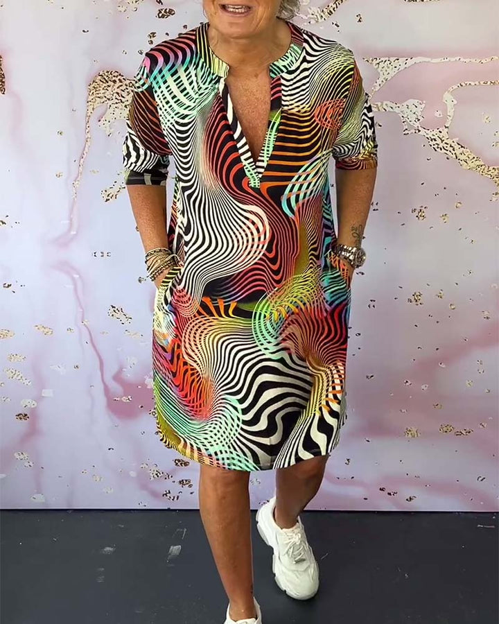 BB - Judith™ | Colourful V-neck Dress