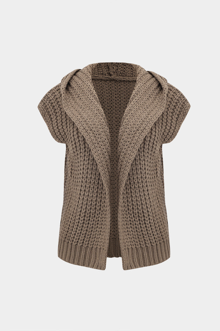 BB™ | Knit Hooded Short Sleeve Cardigan