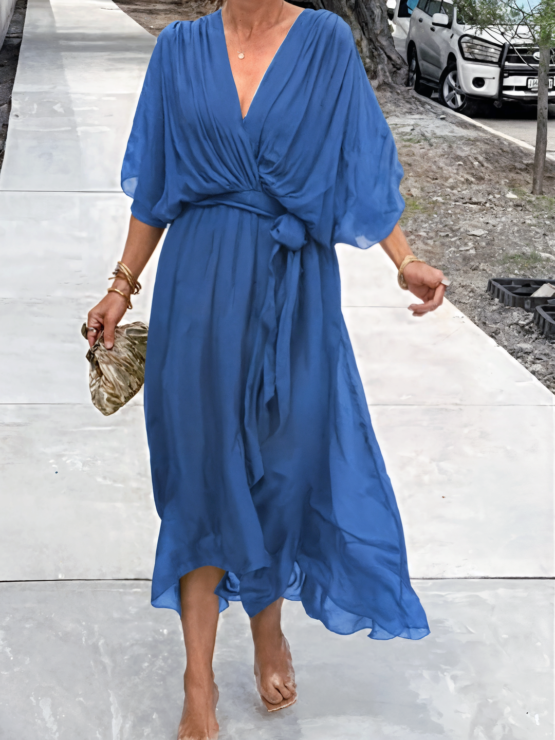 BB™ | Chiffon Dress with V-Neck
