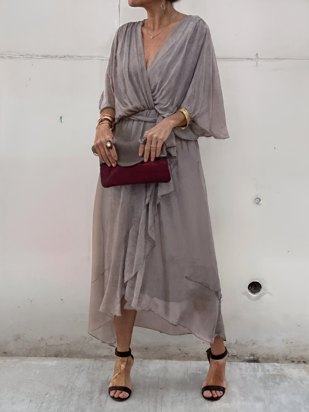 BB™ | Chiffon Dress with V-Neck