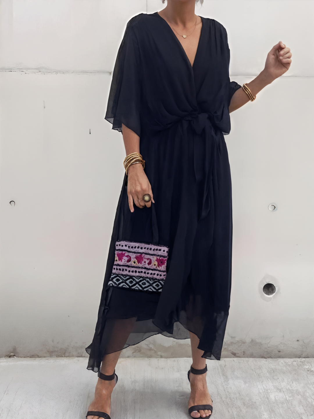 BB™ | Chiffon Dress with V-Neck
