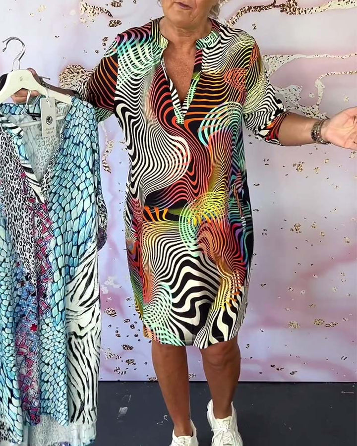 BB - Judith™ | Colourful V-neck Dress
