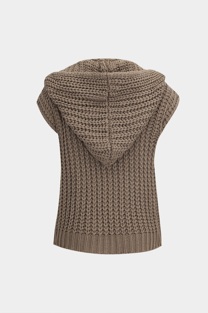 BB™ | Knit Hooded Short Sleeve Cardigan